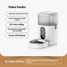 Cat Food Automatic Timing Feeder Video Interactive Pet Cat Feeder