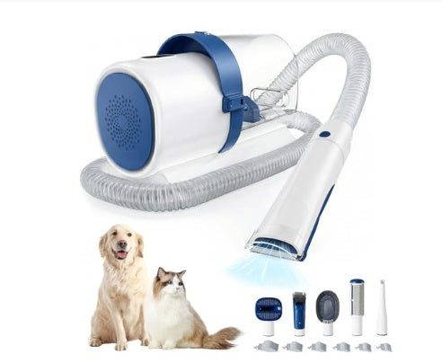 Professional Dog Grooming Clippers With 2.5L Cup, 3 Suction Modes, Cordless Clippers, 5 Groomer Tools, Low Noise Pet Hair Trimmer For